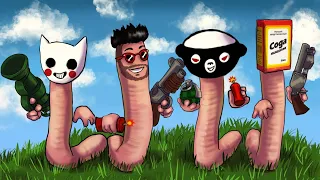 ДЖО СПИН, СОДА, ДИЗОФ И ДИАДЕМ СТАЛИ ЧЕРВЯМИ! УГАР В WORMS ULTIMATE MAYHEM