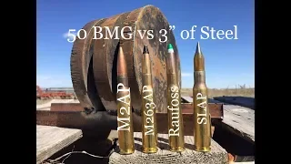 50 Cals Fastest rounds vs 3" of Steel