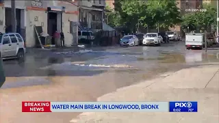 Major water main break in Longwood section of the Bronx