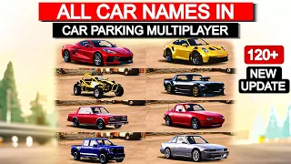 Name of ALL CARS in Car Parking Multiplayer NEW UPDATE 2023