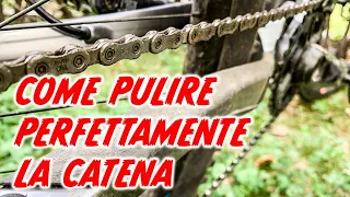 Come pulire perfettamente la catena della bici