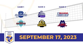 UNTV Volleyball League Elims: Full Game Triple Header, Marikina Sports Center | Sept. 17, 2023