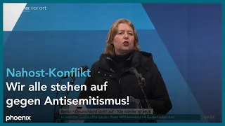 Bärbel Bas bei der Veranstaltung "Deutschland steht auf - Nie wieder ist jetzt!" am 11.12.23