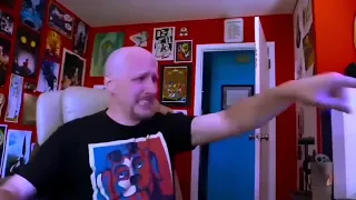 Doug Walker crying on the computer with 21st century humor sound effects