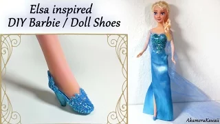 How to; Barbie/Doll Shoes; Elsa inspired (Frozen) Tutorial