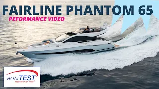 Fairline Phantom 65 (2023) - Performance Video by BoatTEST