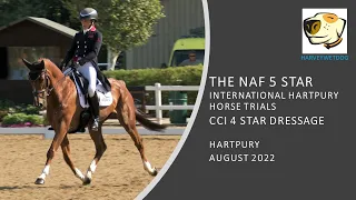 Sarah Bullimore + Corouet in the CCI-S 4* Dressage Phase on day 2 of the Hartpury Horse Trials 2022