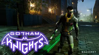 Robin's Neon Noir Suit Free Roam Combat Gameplay - Gotham Knights (2022)