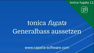 tonica fugata 13 - Generalbass aussetzen