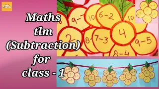 Maths tlm / subtraction / maths for class 1 #tlm #mathtlm #decoration ideas #tlmforprimaryschool