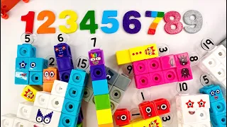 Numberblocks Kids Math Toys Learning Videos in kindergarten and he knows all the Rainbow Numbers