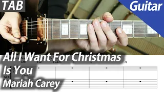 Mariah Carey - All I Want For Christmas Is You | Guitar Cover TABs Chord Instrumental Karaoke