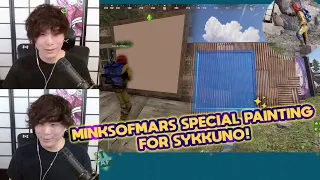 Painting for someone! MinksOfMars gifts Sykkuno a SPECIAL PICTURE FRAME to DECORATE his house!