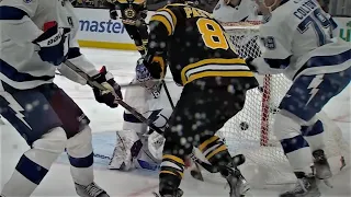 David Pastrnak Pots His Second Goal Of The Game On This Backhander That Squirts Through Vasilevskiy