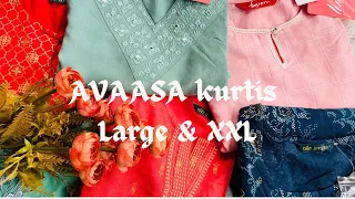 Avaasa kurtis|Large & XXL | 299 only|#avaasabrand #trending #onlinedresses #dressing