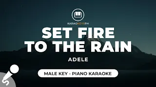 Set Fire To The Rain - Adele (Male Key - Piano Karaoke)