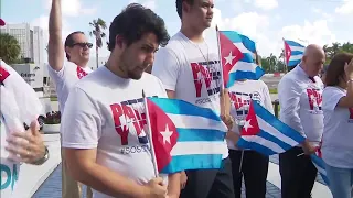 Miami Regional University students join SOS Cuba protest in Miami Springs