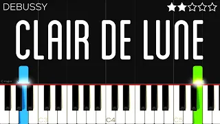 Debussy - Claire de Lune | EASY Piano Tutorial