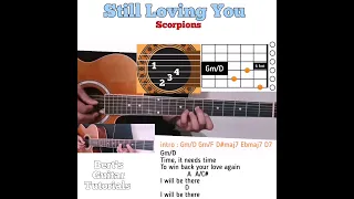 Still Loving You - Scorpions guitar chords w/ lyrics, plucking & strumming tutorial