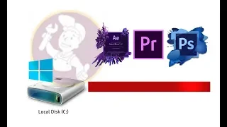 C drive full | Adobe Photoshop, Premier pro, Aftereffects stuck while use