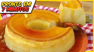 PUDIM PRONTO EM APENAS 7 MINUTOS I SUPER CREMOSO I RÁPIDO I DELICIOSO I Receitas de Pai