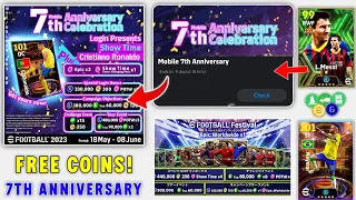 Upcoming 7th Anniversary Campaign Official Update | Free Epics, Free Coins | eFootball 2024 Mobile