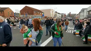 Easter Sunday Belfast Commemoration, Falls Road, Belfast, April 2022 Start of Parade