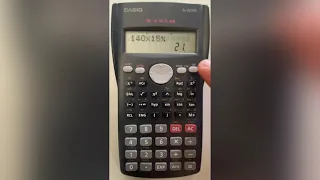 Como fazer porcentagem na calculadora científica ?