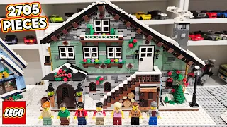 LEGO Winter Chalet Review! BIGGEST Winter Village Set