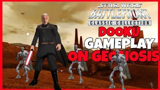 STAR WARS BATTELFRONT CLASSIC COLLECTION COUNT DOOKU GAMEPLAY ON GEONOSIS HVV