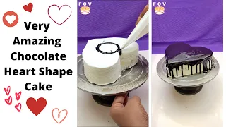 How To Make 🧡🤎 Shape 🍫 Chocolate Truffles Cake || #shorts #Cake