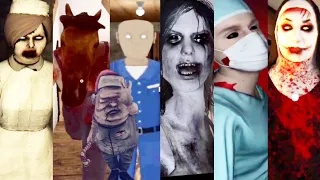 8 jumpscares . Evil Nun Ghost 🎈 Evil Nurse 🎈 Evil Officer 🎈 Headhorse 🎈 A Stranger Place #shorts