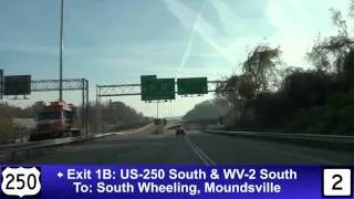 I-70 East: Wheeling, WV