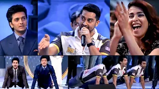 Genelia Enjoying Aftab Shivdasani And Riteish Deshmukh's Nonstop Hilarious Fun At CCL