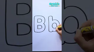 Drawing and coloring the letter B with Gracie! #shorts