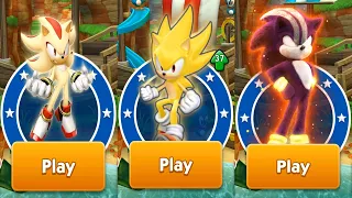 Sonic Dash - Super Shadow vs Super Sonic vs Movie Darkspine Sonic Mods - All 60 Characters Unlocked