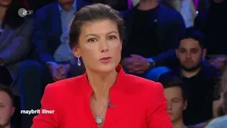 Sahra Wagenknecht am 19.  September 2019 bei Maybrit Illner im ZDF