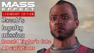 Mass Effect 2 - Jacob's loyalty mission - Dealing with Ronald Taylor - All options + squad comments