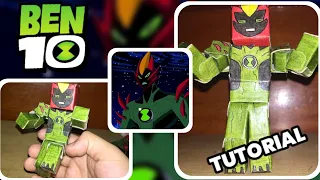 como hacer a FUEGO PANTANOSO Papercraft Minecraft figura arriculable de Ben 10