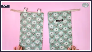 Easy to make!! Making a mini cross bag with 3 pockets / DIY Smartphone purse bag