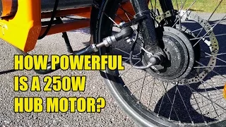 How powerful is a 250W hub motor?