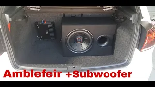 Subwoofer +Amblefeir +2 speker6×9 VW Golf 6 تركيب سيستم صوت سابوفر + امبليفاير+ سماعتين