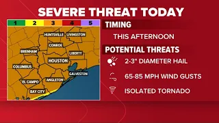 Severe weather possible with 2 rounds of storms today for Houston area