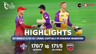 ILT20 S2 | English - HIGHLIGHTS | Dubai Capitals  V/S Sharjah Warriors  - T20 Cricket | 22nd Jan