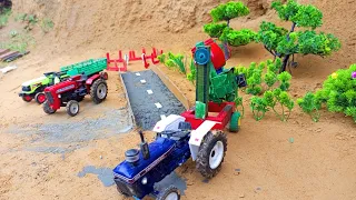 Diy tractor mini road construction | road construction process step by step | @pateltoys215