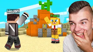 SPONGEBOB TROLL NA WOJANIE w Minecraft! (najśmieszniejsze)