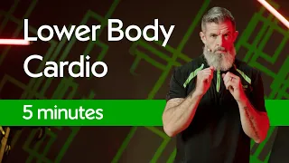 5-minute lower body and cardio with Stephen | Cardio with jogging for rest