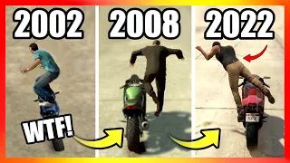 Evolution of BIKES LOGIC #2 in GTA Games (2002-2022)