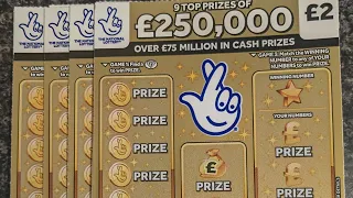 £250,000 gold scratch cards £24 in play