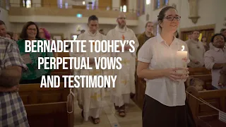 Bernadette Toohey's Perpetual Vows & Testimony
